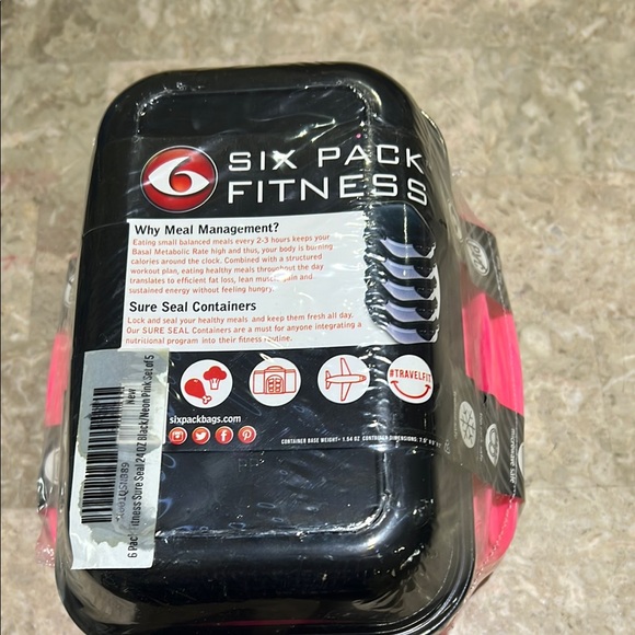 Pink Fitness Meal Prep 5 pack Container - Picture 4 of 4